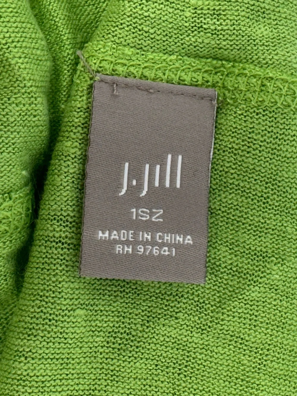 J. Jill 100% Linen Green Infinity Scarf